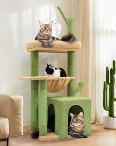 Rascador y Gimnasio para gatos estilo cactus. 