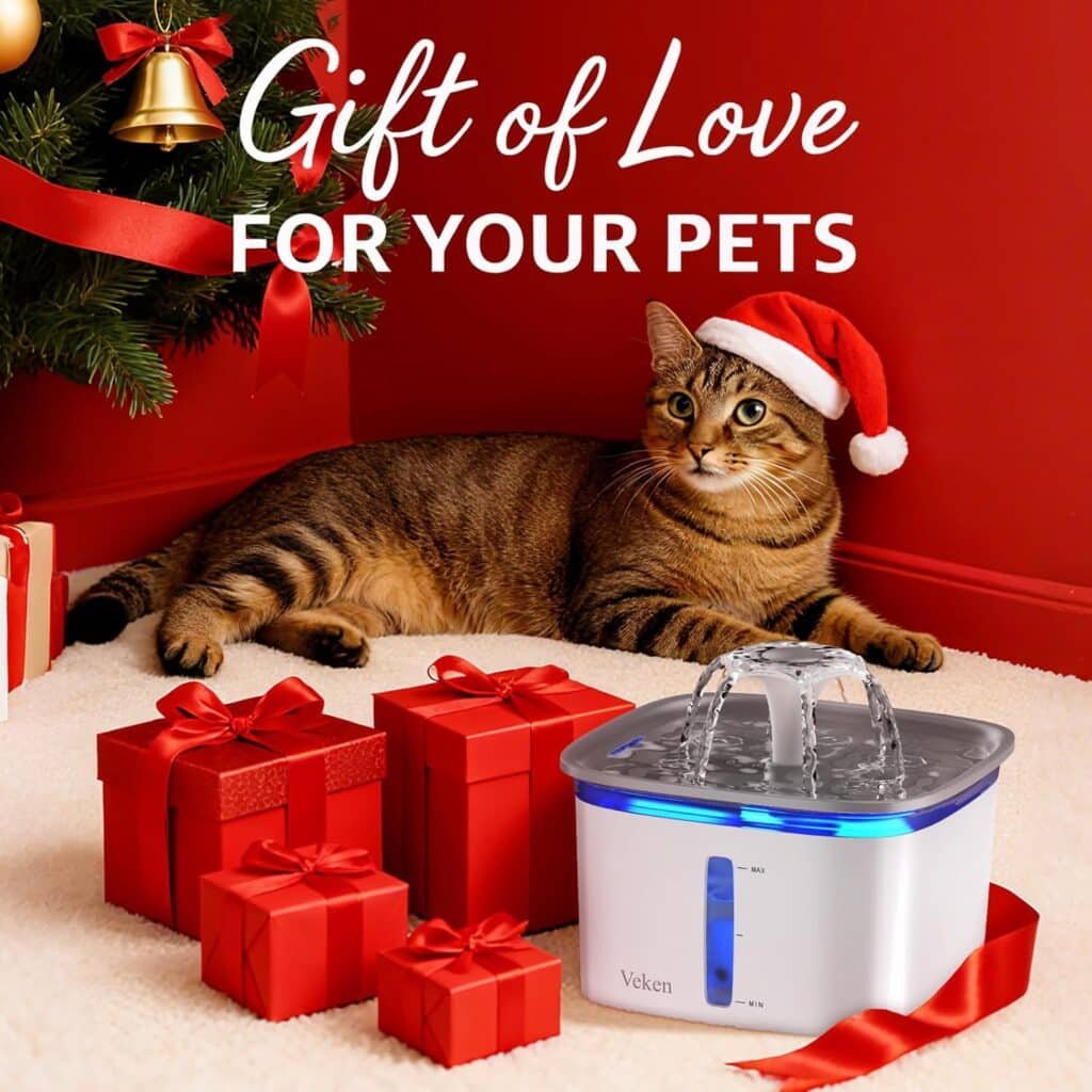 Regalo de Santa para tu gato Bebedero para mascotas